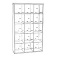 Mauro Matt White 15 Open Storage Cubes Unit