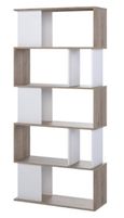 Maze Oak Effect and White Open Bookcase