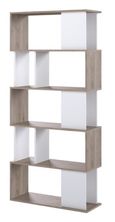 Maze Oak Effect and White Open Bookcase