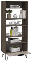 Nevada Grey Oak Effect Bookcase with Hairpin Legs