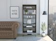 Nevada Grey Oak Effect Bookcase with Hairpin Legs