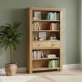 Normandy Bookcase - 1 Drawer Large - Oak
