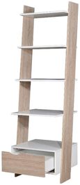 Perce White Drawer Ladder Open Bookcase
