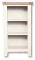 Perth White and Wood Small Bookcase