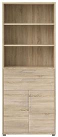 Prima Oak Effect 2 Door with 3 Shelves Bookcase