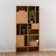 Rangoon Bookcase - 3 Door - Large - Oak