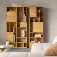 Rangoon Bookcase - 3 Door - Large - Oak