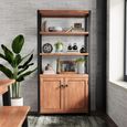 Rayne Acacia Bookcase with Cupboard