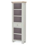 Salcombe Bookcase - Slim - 1 Drawer - Grey Oak