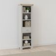 Salcombe Bookcase - Slim - 1 Drawer - Grey Oak