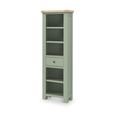 Salcombe Bookcase - Slim - 1 Drawer - Sage Oak
