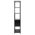 Seaford Shelving Unit - 2 Drawer - Tall - Black Melamine and Metal