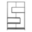 Seaford Large Bookshelf - Black Melamine and Metal