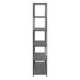 Seaford Large Bookshelf - Black Melamine and Metal
