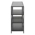 Seaford Shelving Unit - Open - Black Melamine and Metal