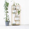 Seaford Bookshelf - Tall Open - Black and Gold Metal