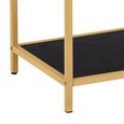 Seaford Bookshelf - Tall Open - Black and Gold Metal