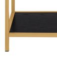 Seaford Bookshelf - Tall Open - Black and Gold Metal