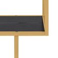 Seaford Bookshelf - Tall Open - Black and Gold Metal
