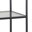 Seaford Shelving Unit - Narrow Open - Oak and Black Metal