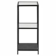 Seaford Shelving Unit - Small Open - Clear Glass and Black Metal