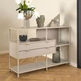 Seaford Shelving Unit - 2 Drawer - Grey Melamine and Metal