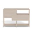 Seaford Shelving Unit - 2 Drawer - Grey Melamine and Metal