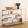 Seaford Shelving Unit - Open - Grey Melamine and Metal