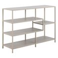 Seaford Shelving Unit - Open - Grey Melamine and Metal