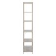 Seaford Tall Bookshelf - Grey Melamine and Metal