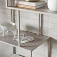 Seaford Tall Bookshelf - Grey Melamine and Metal