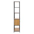 Seaford Shelving Unit - 2 Drawer - Tall - Oak and Black Metal