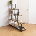 Seaford Shelving Unit - Large Open - Oak and Black Metal