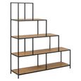 Seaford Shelving Unit - Large Open - Oak and Black Metal