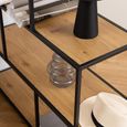 Seaford Shelving Unit - Large Open - Oak and Black Metal