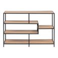 Seaford Shelving Unit - Open - Oak and Black Metal