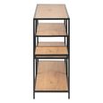 Seaford Shelving Unit - Open - Oak and Black Metal