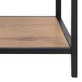 Seaford Shelving Unit - Wide Open - Oak and Black Metal