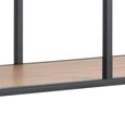 Seaford Shelving Unit - Wide Open - Oak and Black Metal