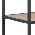 Seaford Shelving Unit - Wide Open - Oak and Black Metal