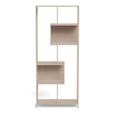 Seaford Shelving Unit - Tall - Slatted - Grey Melamine and Metal