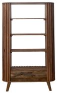 Slated Mango Wood Bookcase