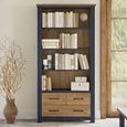 Splash Blue Open Bookcase - Large - 3 Drawer