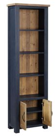 Splash Blue Bookcase - Narrow - 2 Door