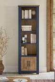 Splash Blue Bookcase - Narrow - 2 Door