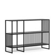 Strington Low Bookcase - Black Marble Effect