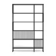 Strington Wide Bookcase - Black Marble Effect