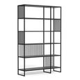 Strington Wide Bookcase - Black Marble Effect