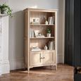 Toulon Bookcase - with Cupboard - Oak
