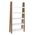 Trinity Reclaimed Wood & White Bookcase - Open